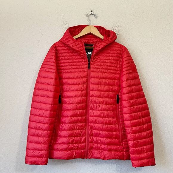 PAJAR Osprey Quilted Jacket Red Hooded Packable Insulated Cozy Gorpcore - Picture 1 of 16